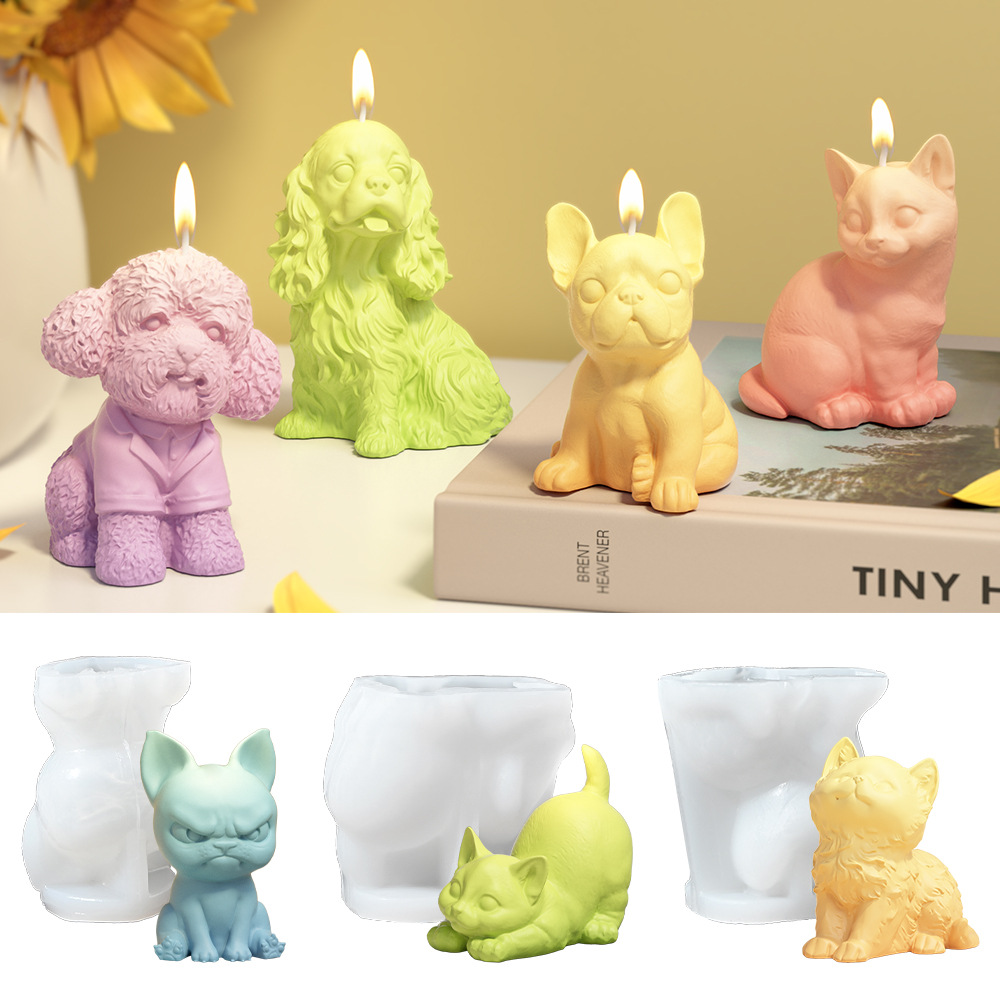 Candle Making Party - Sitting Labrador Puppy Silicone Mold for