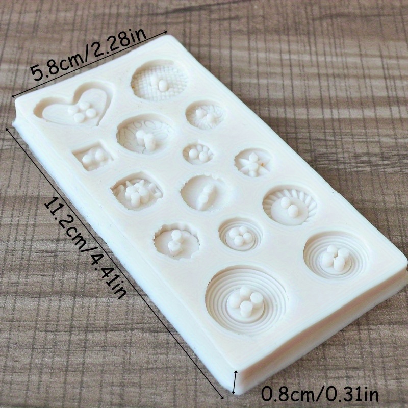 Buttons Shape Silicone Mold Si - огляд і ціна Candle Making Items