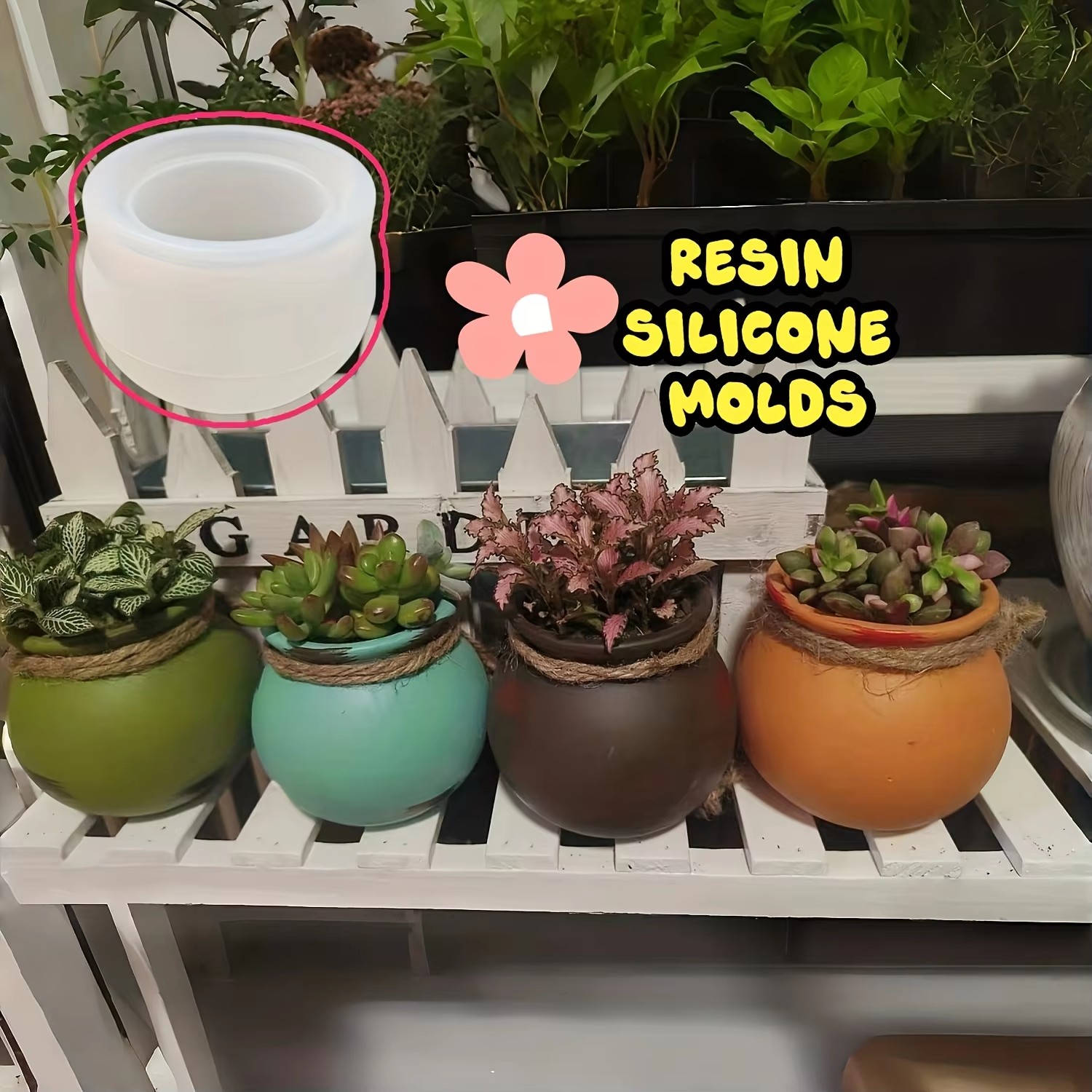 Silicone Flower Pot Molds, Res - огляд і ціна Candle Making Items