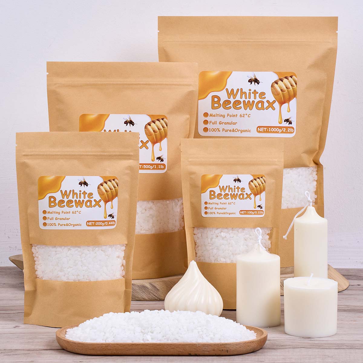 White Beeswax Pure Natural Gra - огляд і ціна Candle Making With Beeswax
