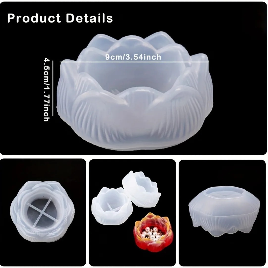 1pc DIY Lotus Flower Silicone  - огляд і ціна Candle Making Party