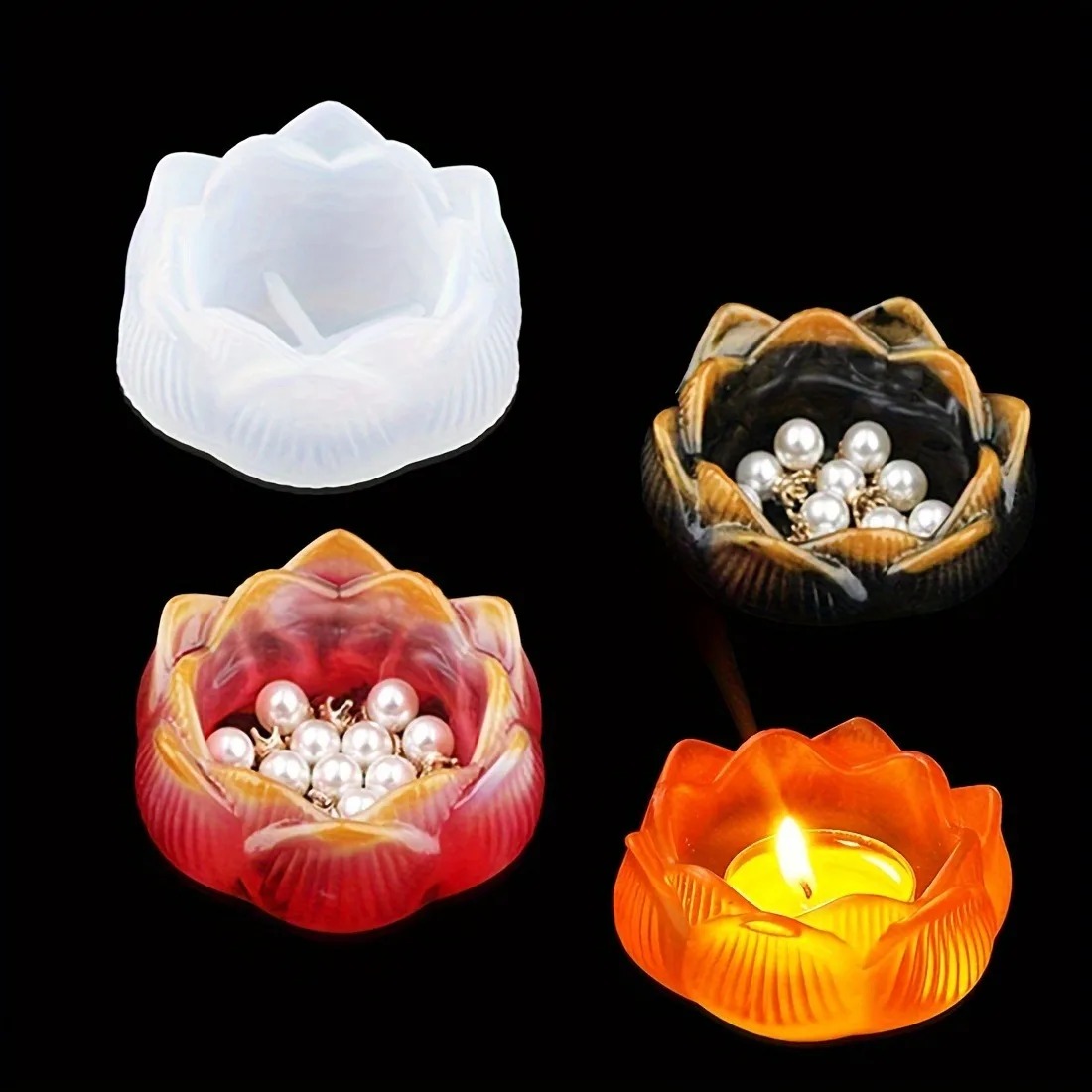 1pc DIY Lotus Flower Silicone  - огляд і ціна Candle Making Party